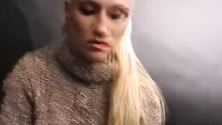 blonde bitch gets plowed behind the counter