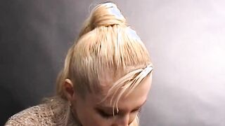 blonde bitch gets plowed behind the counter