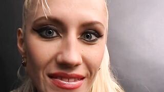 blonde bitch gets plowed behind the counter