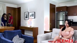 Dirty GF helps her BF to boned his stepmother