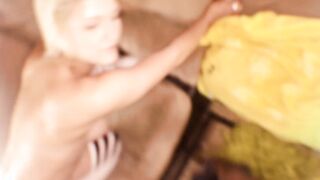 "White sluts Wednesday 6" Skinny blonde w/ huge breasts Hope Harper finishes off long ebony penis with blue ball and closes the deal (part three)