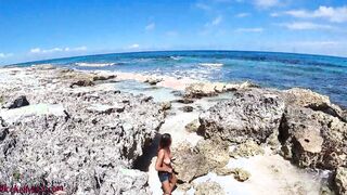 OMG! SEE IT! Tourist Made a Clip Of A bimbos Masturbating Near the Sea!
