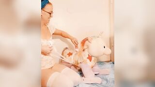 unicorn rocking horse assembly