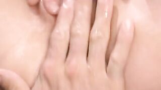 Voluptuous dark haired thot fucks her vagina with a dildo while ride a fat big penis