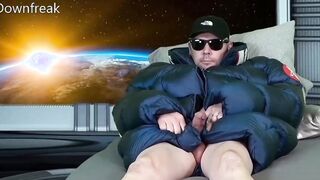 Orbiting Planet Earth Episode one - XUMU Monstrous Coat - Down Jacket Cum Bdsm Puffer Humping Solo Masturbation!