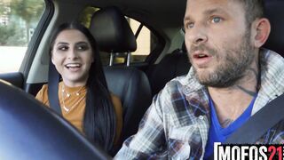 Slutty 19 Yo (Kaitlyn Katsaros) Offer a Fellatio While He Drives - MOFOS21