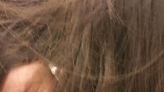 Dark Haired goddess Jenny Inside African Fishnet Tights Giving Hand Job
