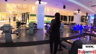 Petite amateur Thai barely legal Cherry loves having fun with huge nuts