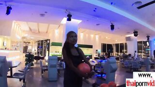 Petite amateur Thai barely legal Cherry loves having fun with huge nuts