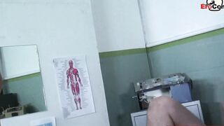Blonde Bae with long titted and a pretty booty fucks into nylons at the hospital