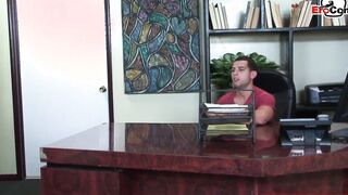 Blonde Mom with huge titted seduce into the office for a spontaneous plowed