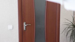 When hubby is away Bae MILF Mom Frina called next door repair electric kettle. Next Door made repairs then put Frina doggy style plowed her vagina and cummed sperm on legs inside tights. Hubby installed camera at home.