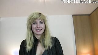 shy 19 yo Vicky does her first porno audition