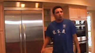 Hot gets rough doggy style nailed while blowing penis