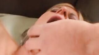 Hot gets rough doggy style nailed while blowing penis