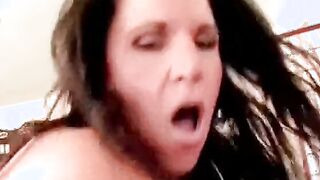 Huge african penis fucks the bald pussy on this long tit mom doggy style
