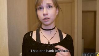 DEBT4k. Naive gal has to please erotic needs of hung debt collector