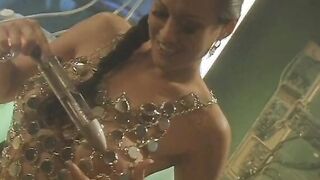 Horny well shaped whore gets her desired vagina drilled by cyber man