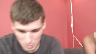 He licks and fucks her bald cheating twat