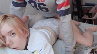 StepSIster Woke Up from her StepBrother's Penis and get unexpected Anal