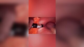 Vulgar husband banged! his booty with sex toy