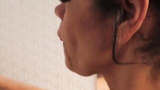She started touching herself into the hot tub and couldn't resist and ended up masturbating