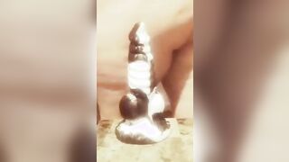 BBW Raven Bonez fucks Dragon Sex Toy