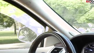 Slender Teenagers with tiny natural boobs pick up for sex and a mouth creampie