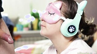 ICE CREAM TASTE GAME with long cheat on teens year mature blindfolded teenie bimbos's best friend