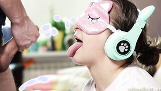 ICE CREAM TASTE GAME with long cheat on teens year mature blindfolded teenie bimbos's best friend