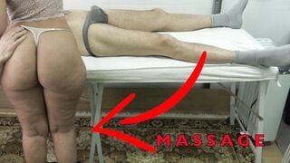Maid Masseuse with Huge Ass let me Lift her Dress & Finger Fucked her Snatch While she Massaged my Cock !