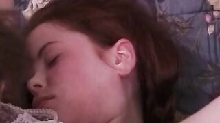 Hillbilly bimbo gets her tight booty nailed and creamed inside the bedroom