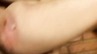 Blonde mamasita gets double penetrated and creamed on the veranda