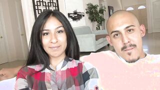 Vulgar Hispanic amateur has her vagina spread out