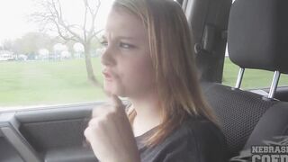 barely legal 18 year old with braces showing her fresh pink twat and masturbating herself