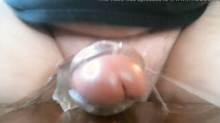 solo masturbation on my table
