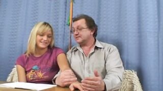Studying is no fun the older man's penis is much more