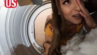 Izzy Lush Stuck inside the Washer and Nailed Rough