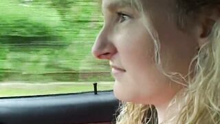 Blondine am Strassenrand aufgerissen und durch gefickt