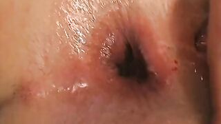 Thot with natural titties gets a penis into her booty while she is rubbing her cunt