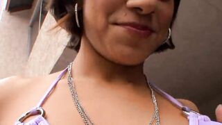 White stud gets his enormous dick blown by Hot Latin goddess