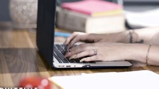 ADULT TIME - Lauren Phillips' Hubby Nearly Catches Her Fucking A School Girl!