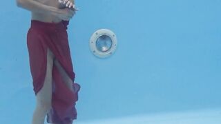 Small petite pornstar Hermione Ganger inside the pool
