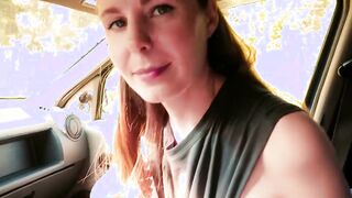 Hungry for sex taxi driver nailed rough red-haired hot right inside the vehicle - Elena Ross
