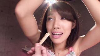 Japanese teenie takes part into a rough gang bang for the first time