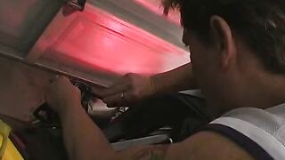 Erotic 18 yo ride penis into the garage