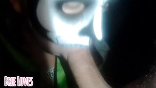 Masked wifey blows penis after party - Bree Loves
