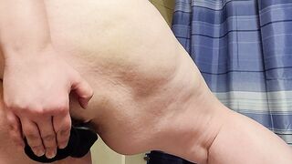 PAWG fucks her booty rough with a toy and then sex toy