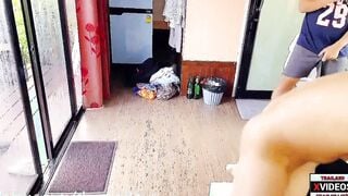 Thai girls sex into outside
