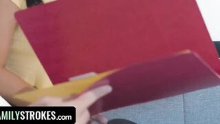 Family Rubs - Huge Boobies Step Milf And Step Sister Nailed Rough By Lucky Stud And